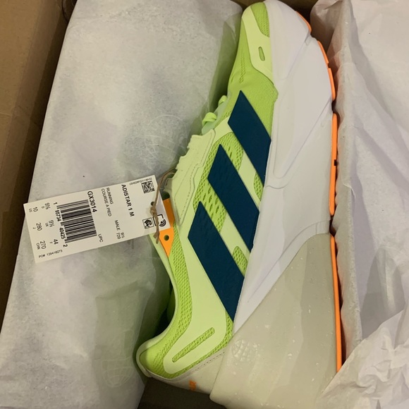 Mens Adidas ADISTAR Pulse Lime / Real Teal / Flash Orange GX3014 Running Size 10 - Picture 4 of 9